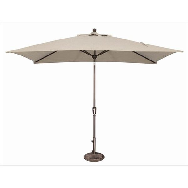 Simplyshade SimplyShade 6 x 10 ft. Rectangle Push Button Tilt Market Umbrella  Antique Beige SSUM92-6X10RT00-A5422